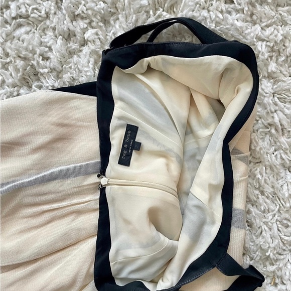 Rag and Bone gauzy stripped cream and black cocktail dress, size 2 - Picture 2 of 3